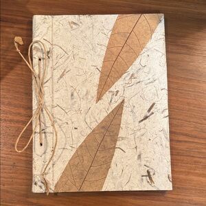 Nepali handmade paper leaf design journal